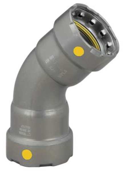 Viega MegaPressG 45 elbow, 1/2