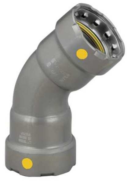 Viega MegaPressG 45 elbow, 1-1/2