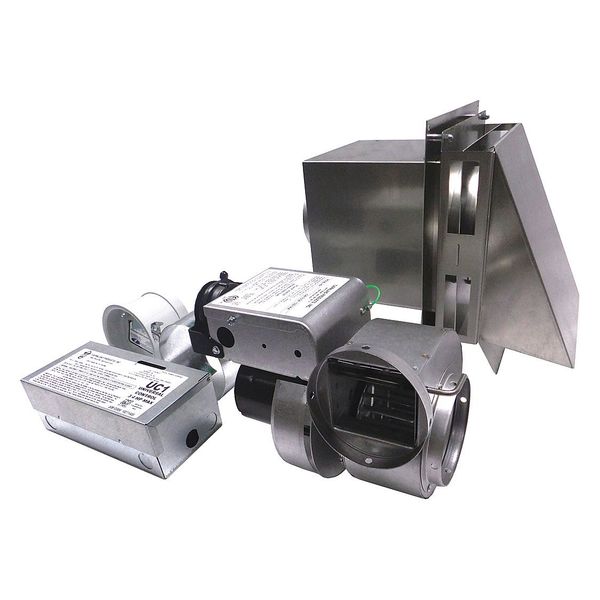 Gas Heater Vent System, 120, Aluminized Steel, 8 in H.