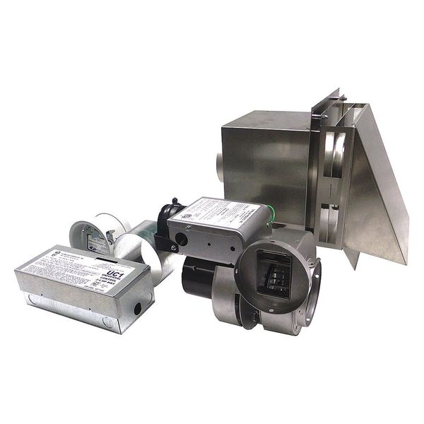 Power Venter, 115V, Aluminized Steel, 8 in H.