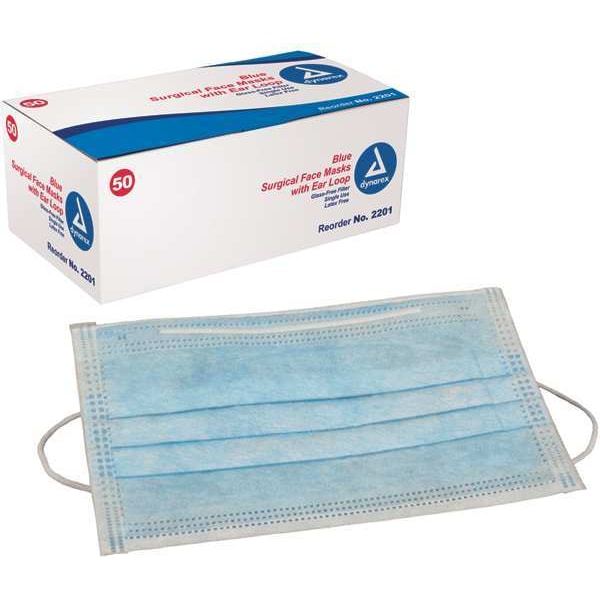 Disposable Procedural Face Mask, Universal, Blue, 600PK