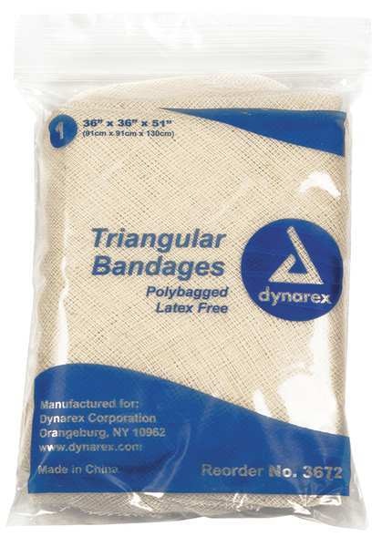 Triangular Bandage, 36in W x 51in L, PK12