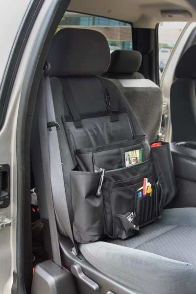 Car Seat, Organizer, 1680D x 1680D Side-Armor, Black, 2 1/4 in Height