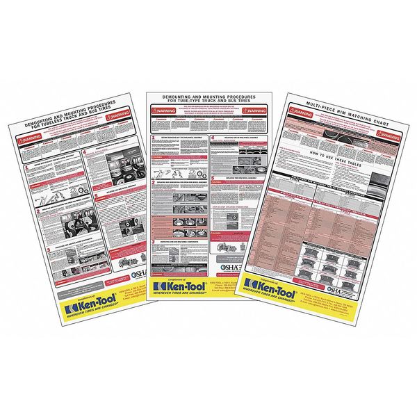 OSHA Tire Service Charts Kits