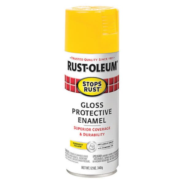 Spray Paint, Sunburst Yellow, 12 oz