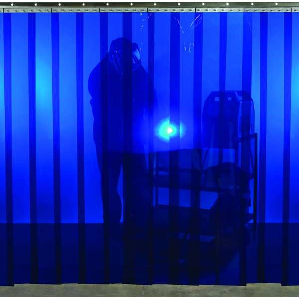 Welding Strip Curtain, 8 x10 ft., Blue, PVC