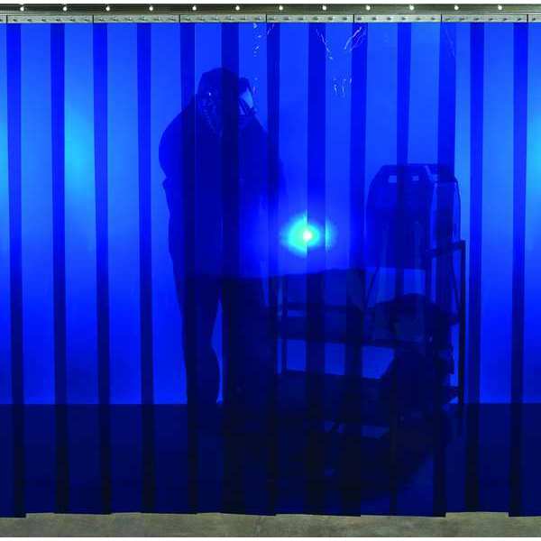 Welding Strip Curtain, 6 x10 ft., Blue, PVC
