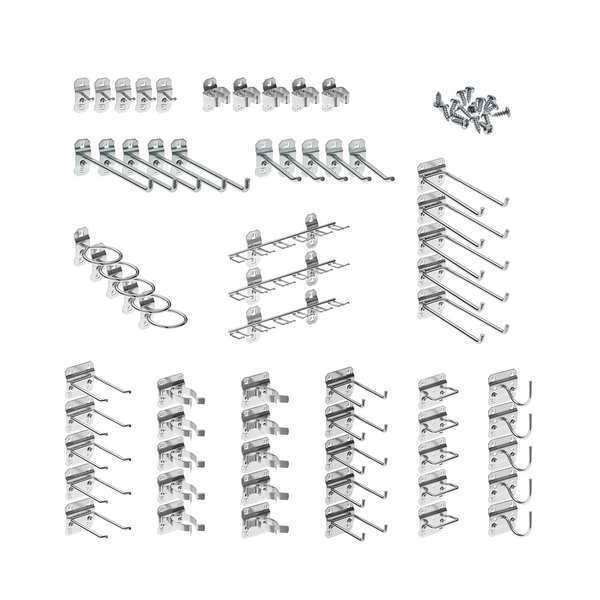 63 Pc. Steel Pegboard Hook Assortment for LocBoard