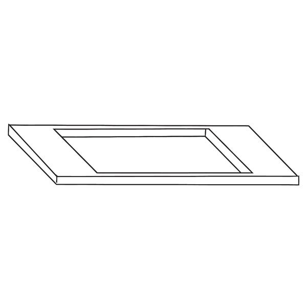 Bin Top Kit, Stainless Steel, 30in.W, Gray