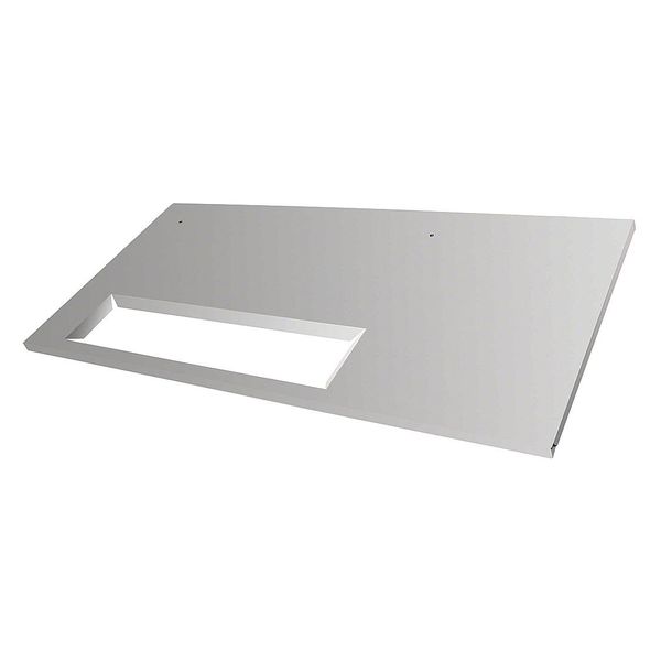 Bin Top Kit, Stainless Steel, 48in.W, Gray