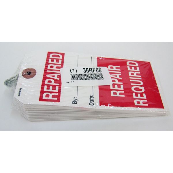 RepairedTag, 2-7/8 in W x 5-3/4 in H, PK25