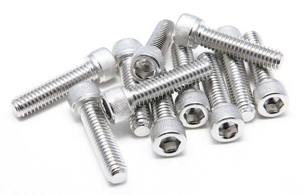 M6-1.00 Socket Head Cap Screw, Plain 316 Stainless Steel, 16 mm Length, 25 PK