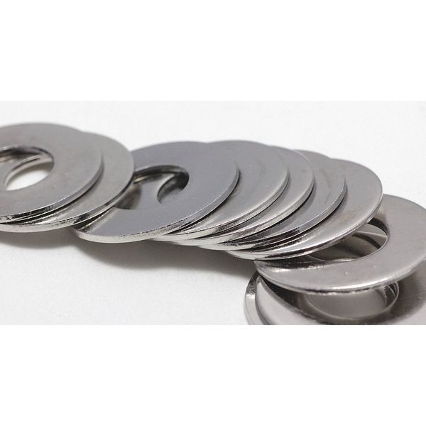 Flat Washer, Fits Bolt Size M20 , Stainless Steel NL-19 Finish, 10 PK