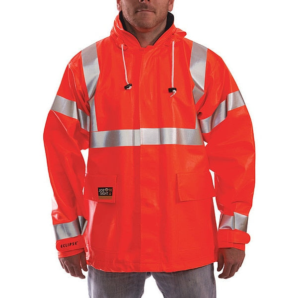 Eclipse Arc Flash Rain Jacket, Cat 2, Orange, 4XL