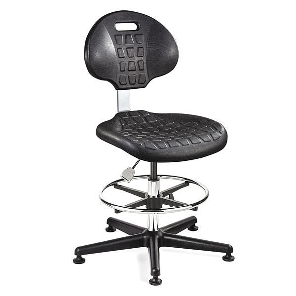 Black Poly Cleanroom Chair, ISO 4, 21-31