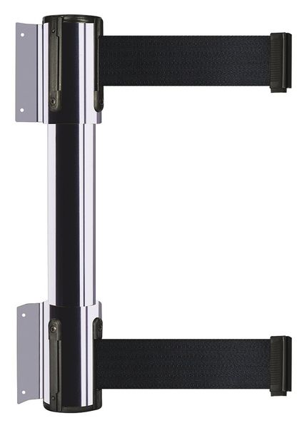 Belt Barrier, 7-1/2 ft, 2 Belts, Polished