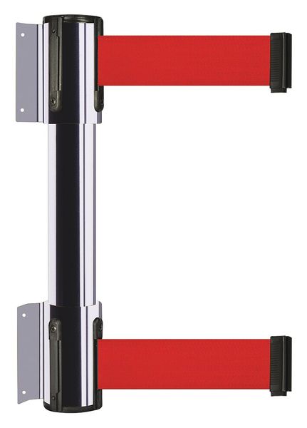 Belt Barrier, 2 inW, Polished Chrome