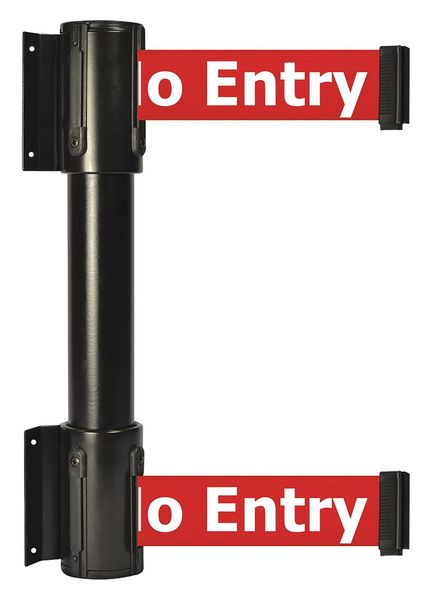 Belt Barrier, 13 ft, No Entry, Black