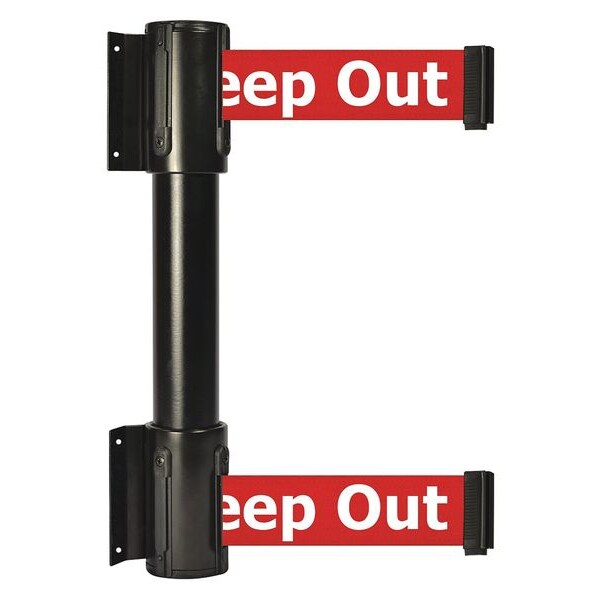 Belt Barrier, Red w/White Text