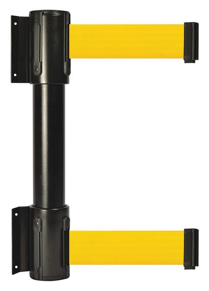 Belt Barrier, 13 ft, Yellow, Black