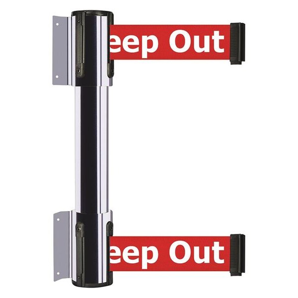Belt Barrier, 13 ft, 2 Belts, 2 inW