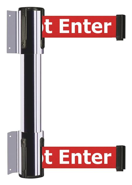 Belt Barrier, Danger-Do Not Enter, Chrome