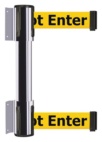 Belt Barrier, Caution-Do Not Enter, Chrome