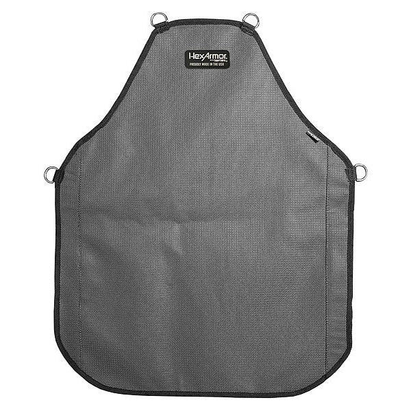 Bib Apron, Gray/Black, 30 In. L, 24 In. W