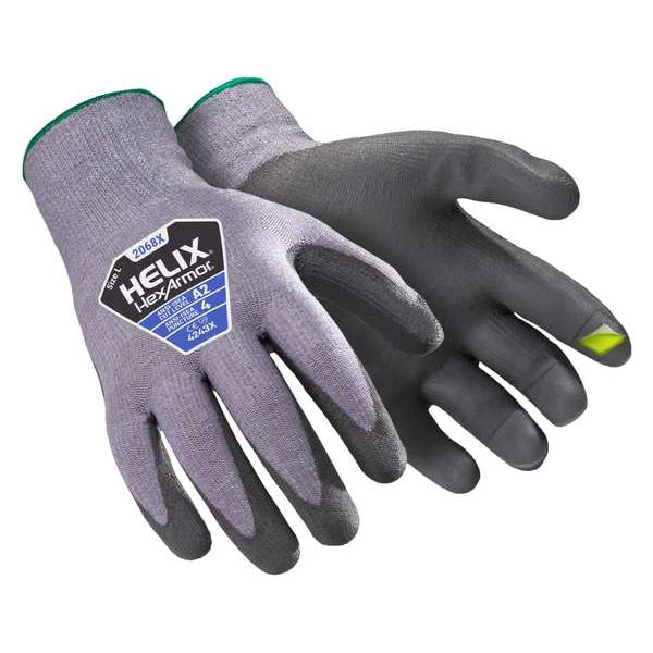 Safety Glove, Poly Palm, Txturd, Grey, XL, PR
