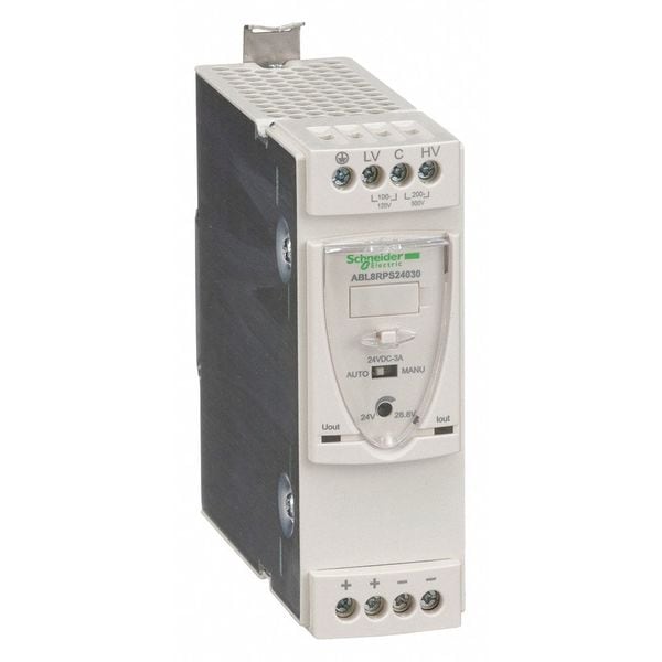 DC Power Supply, 24VDC, 3A, 50/60Hz