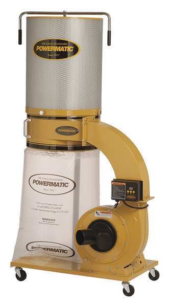 Dust Collector, 1,064 CFM Max Flow, 1 3/4 hp, 1 Phase