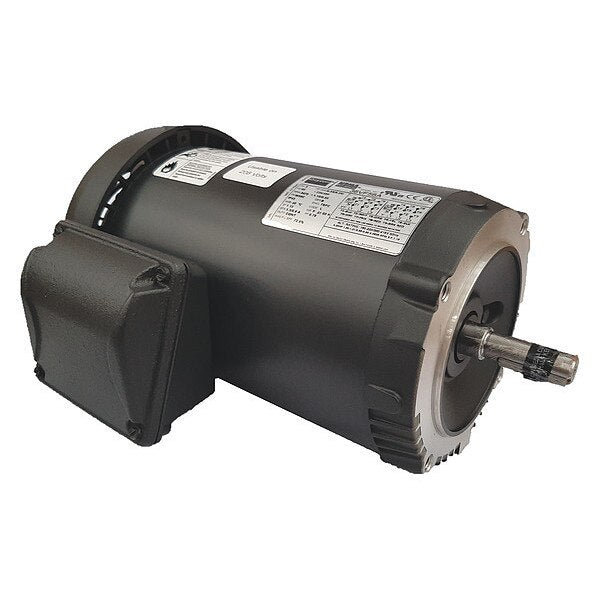 3-Phase General Purpose Motor, 1/3 HP, 56C Frame, 208-230/460V AC Voltage, 3,500 Nameplate RPM