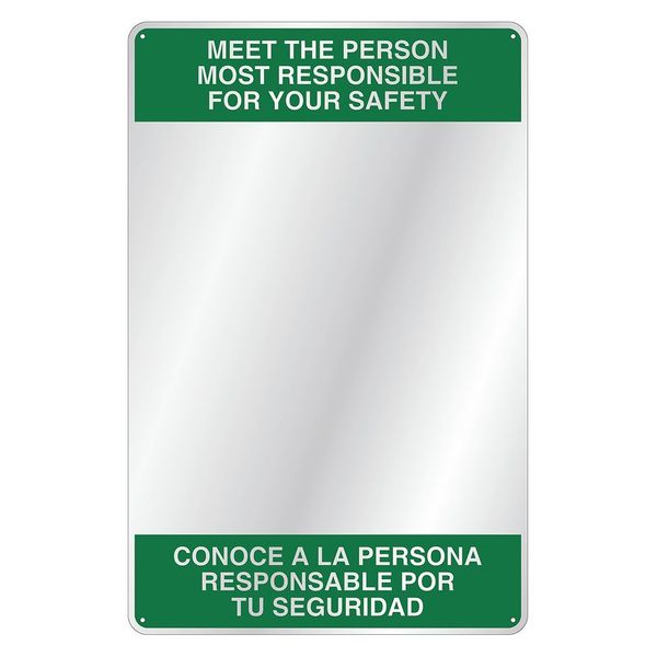 Indoor Safety Mirror, Acrylic, 19 in.H