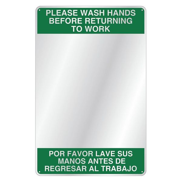 Indoor Safety Mirror, Acrylic, 19 in.W