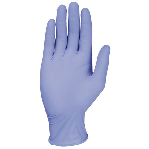 Disposable Gloves, Nitrile, Powder Free, Blue, L, 200 PK