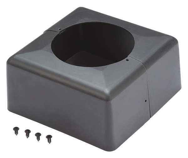 Bollard Base Cover, Black, 12.50