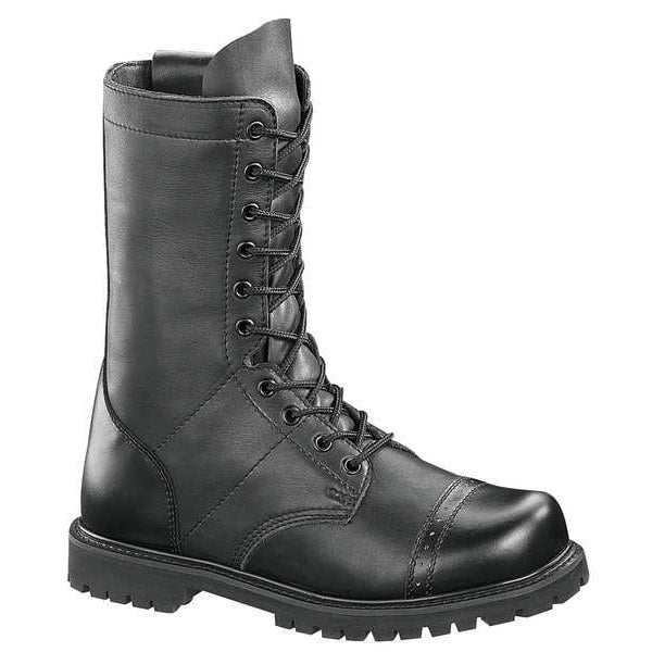 Boots, Mens, 6-1/2M, Lace/Side Zip, Black, PR