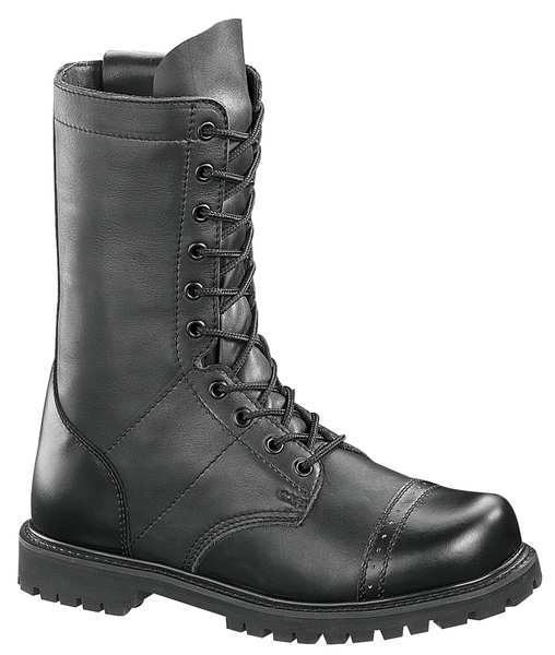 Boots, Mens, 11-1/2M, Lace/Side Zip, Blk, PR
