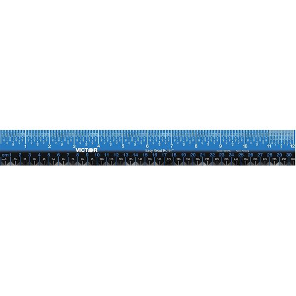 Ruler, Inch, Gloss, White, Plastic, 12in.