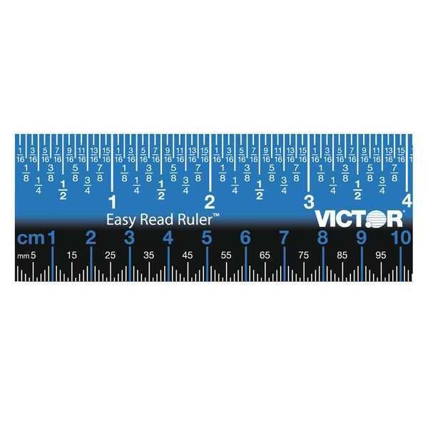 Ruler, Inch, Gloss, Stainless Steel, 12in.