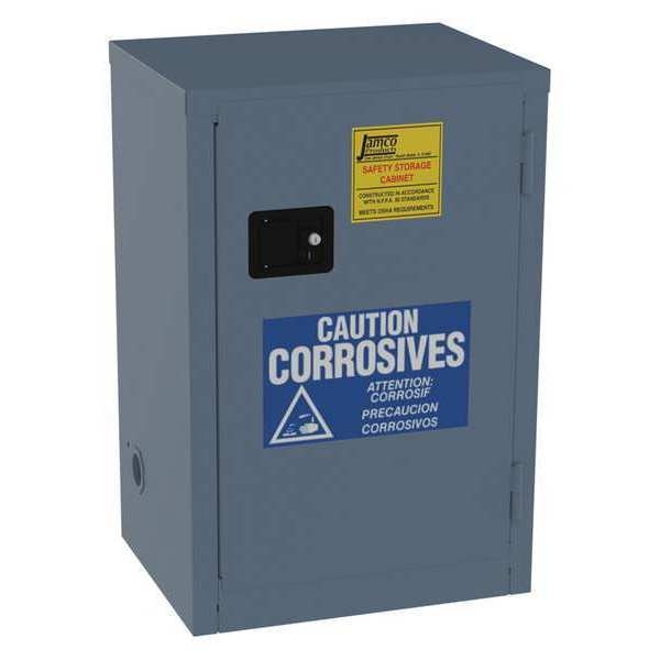 Corrosive Safety Cabinet, 12 gal., Blue, Depth: 18