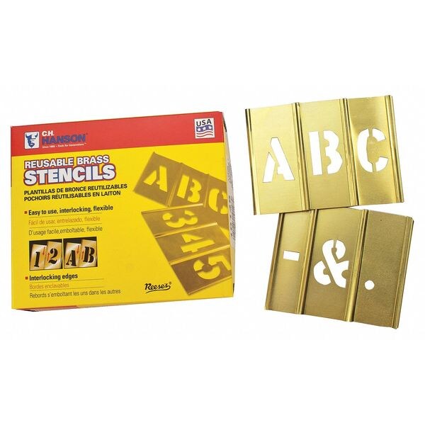 C.H. Hanson Brass Stencils 5In High10035
