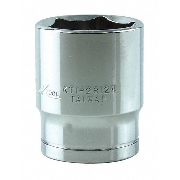 1/2 in Drive, 24mm 6 pt Metric Socket, 6 Points