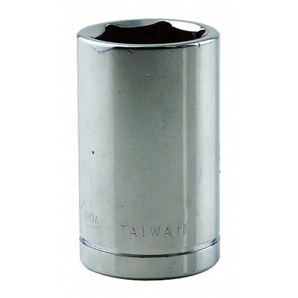 1/2 in Drive, 17mm 6 pt Metric Socket, 6 Points