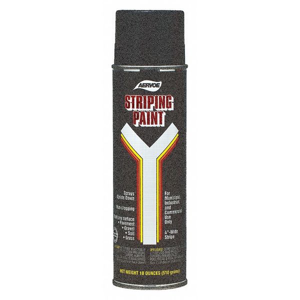 Striping Paint, 18 oz., Asphalt Black, Solvent -Based