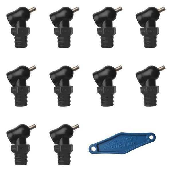 Nozzle, XR Style, 0.117in.dia, PK10