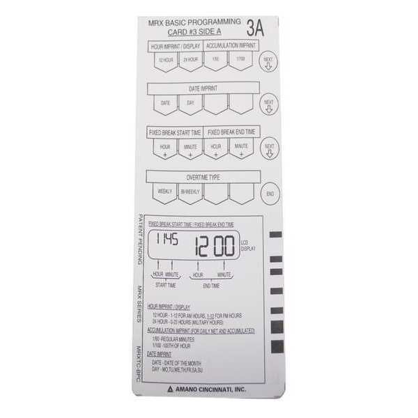 Basic Programming Card Mrx-35 Clock