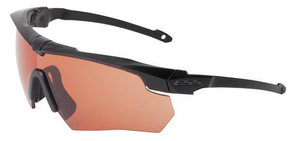 Ballistic Safety Glasses, Wraparound Copper Polycarbonate Lens, Anti-Fog, Scratch-Resistant