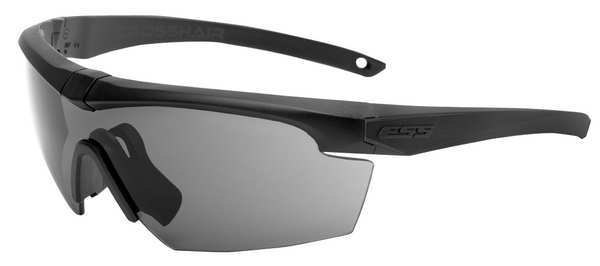 Ballistic Safety Glasses, Wraparound Gray Polycarbonate Lens, Anti-Fog, Scratch-Resistant
