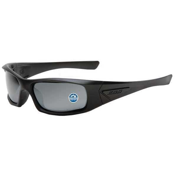 Polarized Safety Sunglasses, Wraparound Gray Mirror Polycarbonate Lens, Scratch-Resistant
